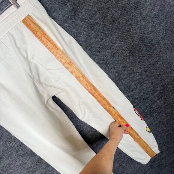 Disney Mickey Mouse Jogger Pants Juniors XLarge 15-17 Winter White Holiday Comfy - Picture 8 of 10